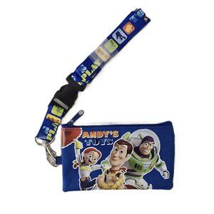 Disney Toy Story Lanyard ID Badge Holder Wallet Change Coin Purse Pixar NEW NWT